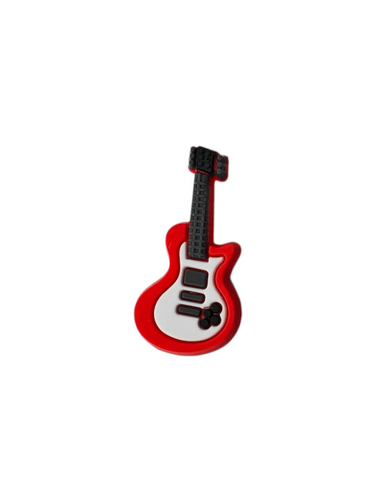 Accessories Shoe Decoration Crocs Shoe Design Guitar Red 1