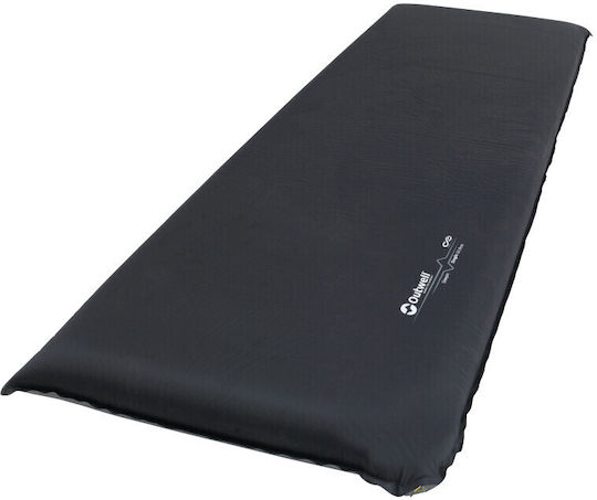 Outwell Self-Inflating Single Camping Sleeping Mat 183x63cm Thickness 10cm in Black color