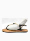 Chocolate Aruba Leather Women's Flat Sandals Brown