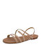 Leder Flache Sandalen für Damen Anatomisch in Rosa Farbe