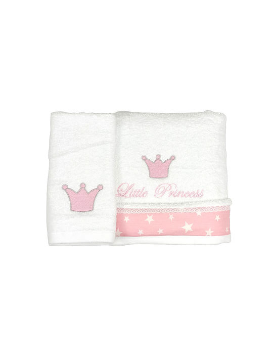 Baby Star Σετ Βρεφικές Πετσέτες 2τμχ Princess Ροζ