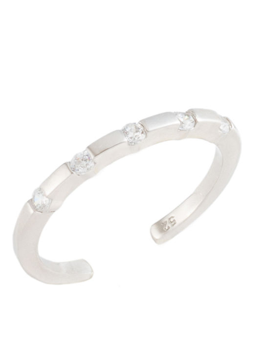 Prince Silvero Ring Small Wedding Band with Sto...