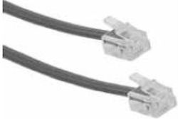 Lineme Flat Τηλεφωνικό Καλώδιο RJ11 6P4C 7m Γκρι (12-05031-3)
