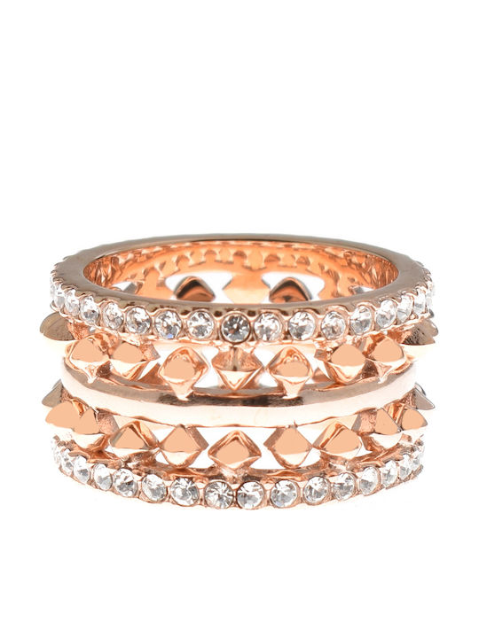 Police Ring made of Steel Gold Plated
