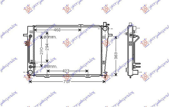 Radiator 2.0 Crdi 64x45,5x18 A T Kia Sportage 08-10 25310-2e700 1 pc