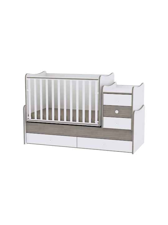Lorelli Babybett Multifunktional Maxi Plus White / Coffee für Matratze 62x110cm