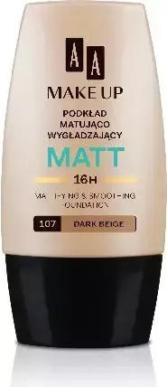 Aa Make Up Matt Mattifying Smoothing Foundation 107 Dark Beige 30ml