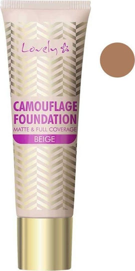 Lovely Camouflage Foundation Покриващ фон дьо тен за лице 4 Beige 25g