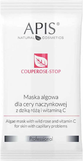 Apis Couperose-Stop Algenmaske Gefäßhaut Wildrose Vitamin C 20g