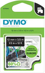 Laminated Dymo Pen Tape S0718050 Black Laminated Dymo Pen Tape S0718050 Black