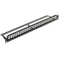 LTA Keystone Patch Panel 24 Ports Schwarz