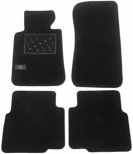 Set of Front and Rear Mats 4pcs for Fiat Qubo 2008-2021 Black