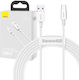 Baseus Superior Series Regular USB 2.0 Cablu USB-C bărbătesc - USB-A 66W Alb 2m (CATYS-A02)