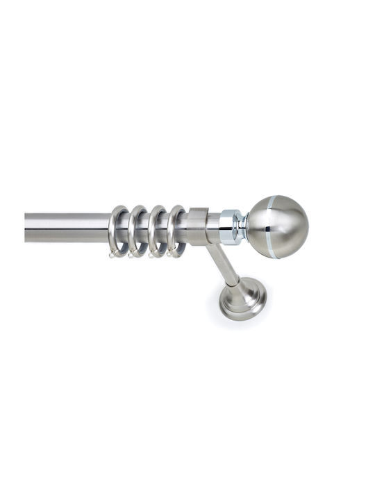Anartisi Metallic Curtain Pole Venere Double with Rail Φ35mm 160cm Nickel Satin
