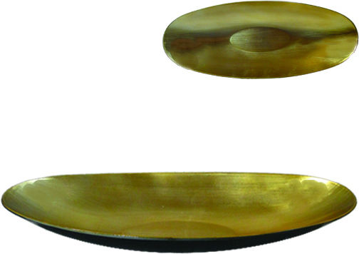 Gold Plastic Plate 30x 17x 3,5 cm 00001648 Includes 2 pcs
