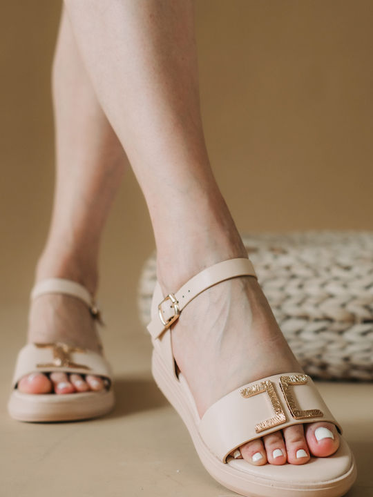 Flatforms Metallic Decorative In The Rim 416.5180-l Nude