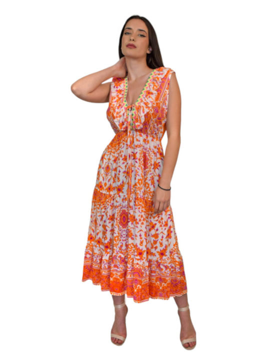 Morena Spain Midi Φόρεμα Πορτοκαλί