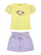 Kinder-Set mit Shorts Sommer 2Stück Lilac