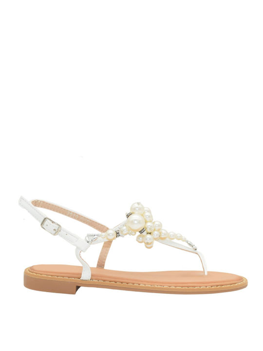 Morena Spain Women's Sandals with Ankle Strap White