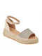 Flache Sandalen für Damen in Beige Farbe