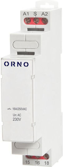 Orno Einpolig Schienenumschalter 250V 16A