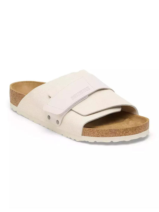 Birkenstock Kyoto Γυναικεία Σανδάλια Ανατομικά σε Λευκό Χρώμα Narrow Fit