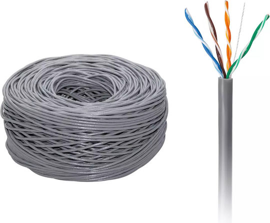 Cabletech U/UTP Cat.5e (Gigabit) Καλώδιο Δικτύου Ethernet χωρίς ακροδέκτες 305m Γκρι