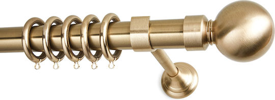 Anartisi Metallisch Vorhangstange Liberty Einfach Φ35mm 240cm Oro Mat