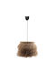 Inart Pendant Light Single-Light for Socket E27 Beige