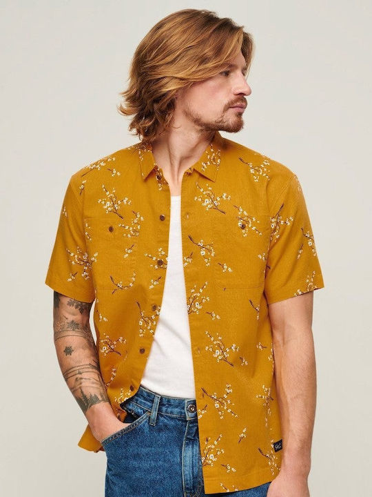 Superdry D3 Ovin Κοντομάνικο Λινό Πουκάμισο σε ...