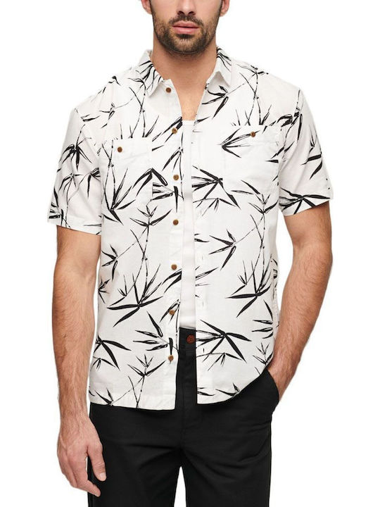 Superdry M D3 Ovin Κοντομάνικο Λινό Πουκάμισο σ...