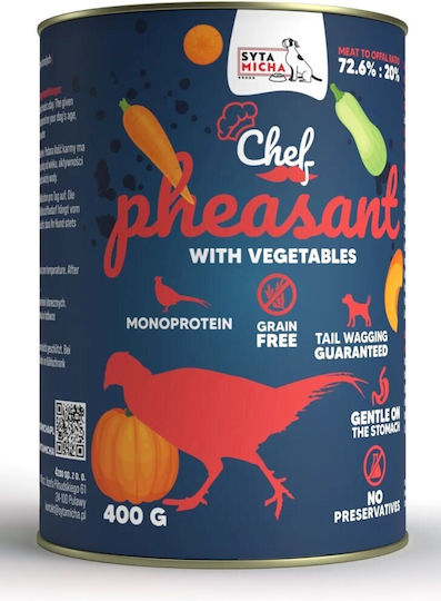Syta Micha Wet Food Dogs in Cans with Vegetables Grain-Free & Gluten-Free 400gr
