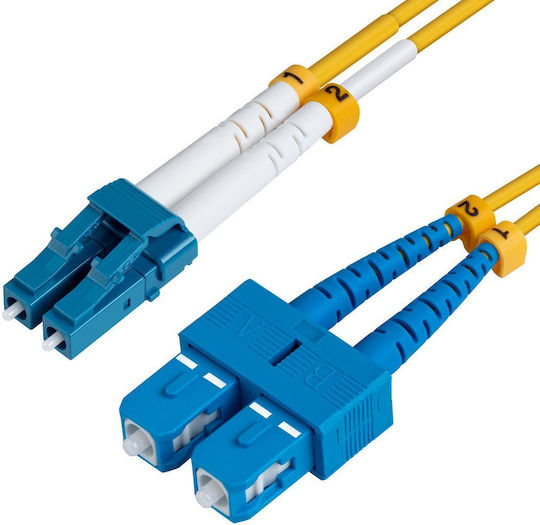Microconnect Καλώδιο Οπτικής Ίνας LC/UPC-SC/UPC 10m Κίτρινο