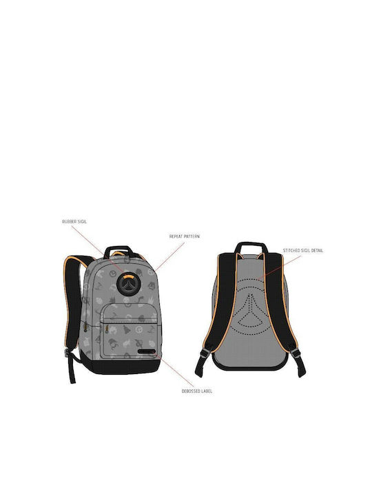 Jinx Overwatch Hero Splash Backpack Gray