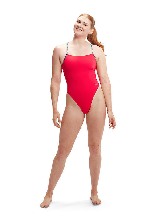 Speedo Solid One-Piece Swimsuit Watermelon