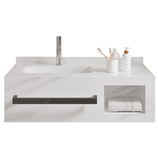 Martin Πάγκος χωρίς Νιπτήρα Μ80xΒ50xΥ30cm White Snow