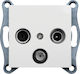 Hager Lumina2 TV-Antenna Socket Satellite and Radio Aerial Category in White Color WL3120