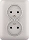 Hager Antenna Socket in Silver color WL1222