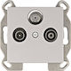Hager Satelliten- und Radiobuchse Grundlegend in Silber Farbe WL3122