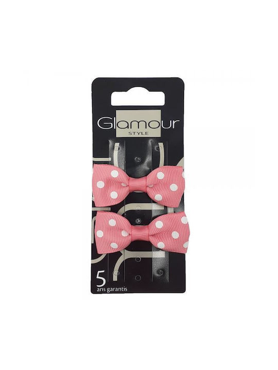 Glamour Set Kids Hair Clips with Hair Clip in Pink Color 2pcs