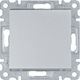 Hager Lumina Recessed Wall Switch Single Without Frame Silver