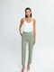Roding Damen Hoch tailliert Stoff Hose Bay Leaf Mint