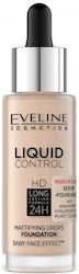 Eveline Liquid Control Hd Fond de ten 002 Soft Porcelain 32ml