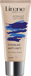Lirene Nature Matte Face Mattifying Foundation 14 Caramel 30ml