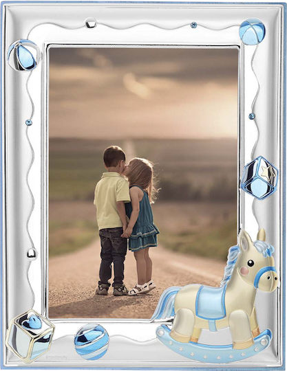 Prince Silvero Karussell Kinder Fotorahmen Silber Hellblau