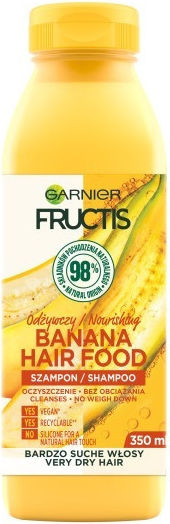 Garnier Fructis Banana Hair Food Σαμπουάν Αναδόμησης/Θρέψης για Ξηρά Μαλλιά Μαλλιά 350ml