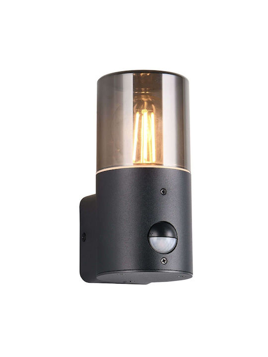Trio Lighting Модерен Осветително тяло За стена с фасунга E27 Черен 8x8см.
