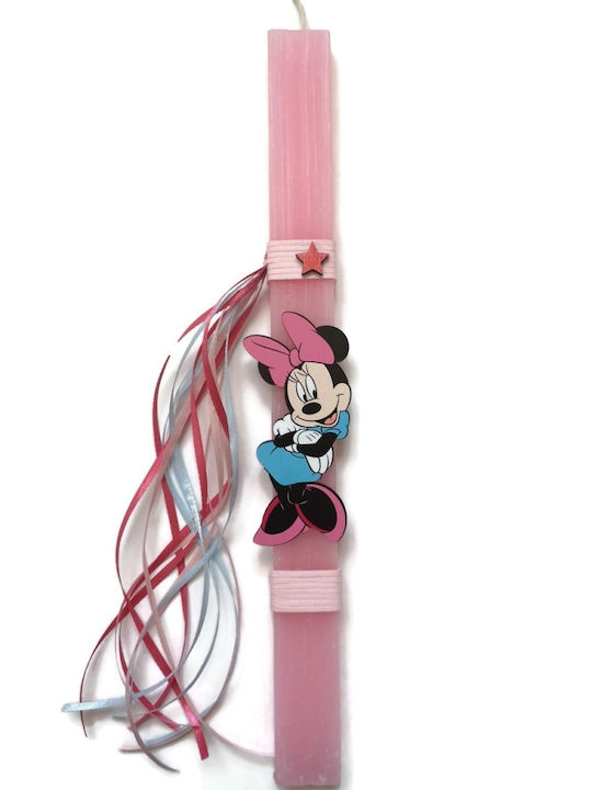 Handmade Aromatic Pink Wooden Candle Minnie Minnie-025