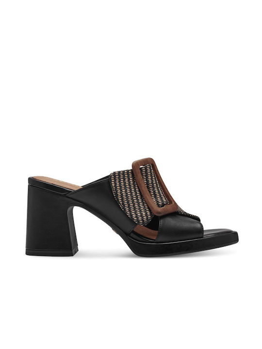 Tamaris Heel Mules Black