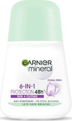 Garnier Garnier_6in1 Protection 48h Skin Clothes Roll-on Antiperspirant Floral Fresh 50ml